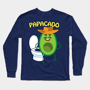 Papacado Naughty Dad Avocado Long Sleeve T-Shirt